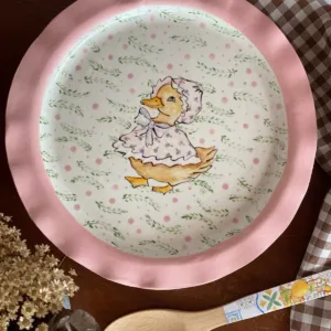 Prato Patinha Rosa 32cm