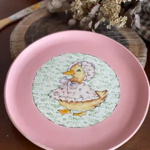 Prato Patinha Rosa 26 cm