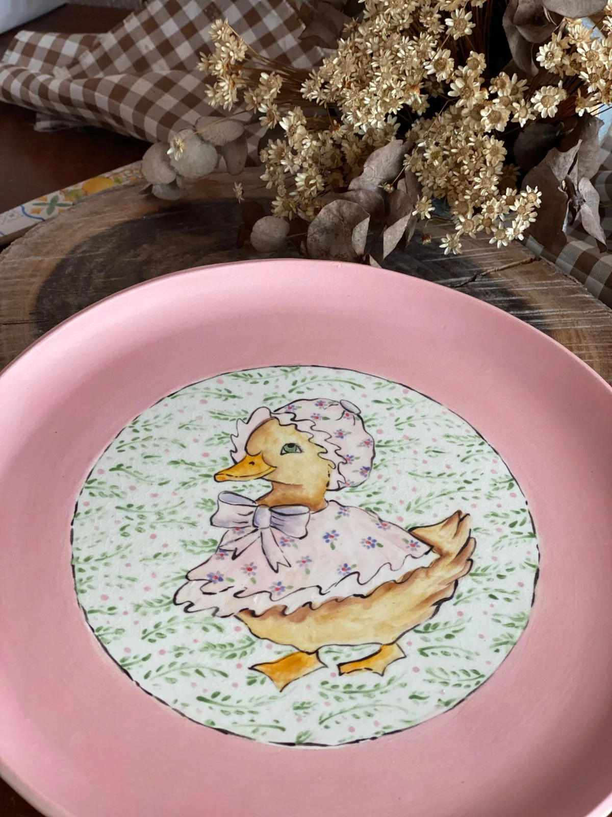 Prato Patinha Rosa 26 cm - Imagem 2