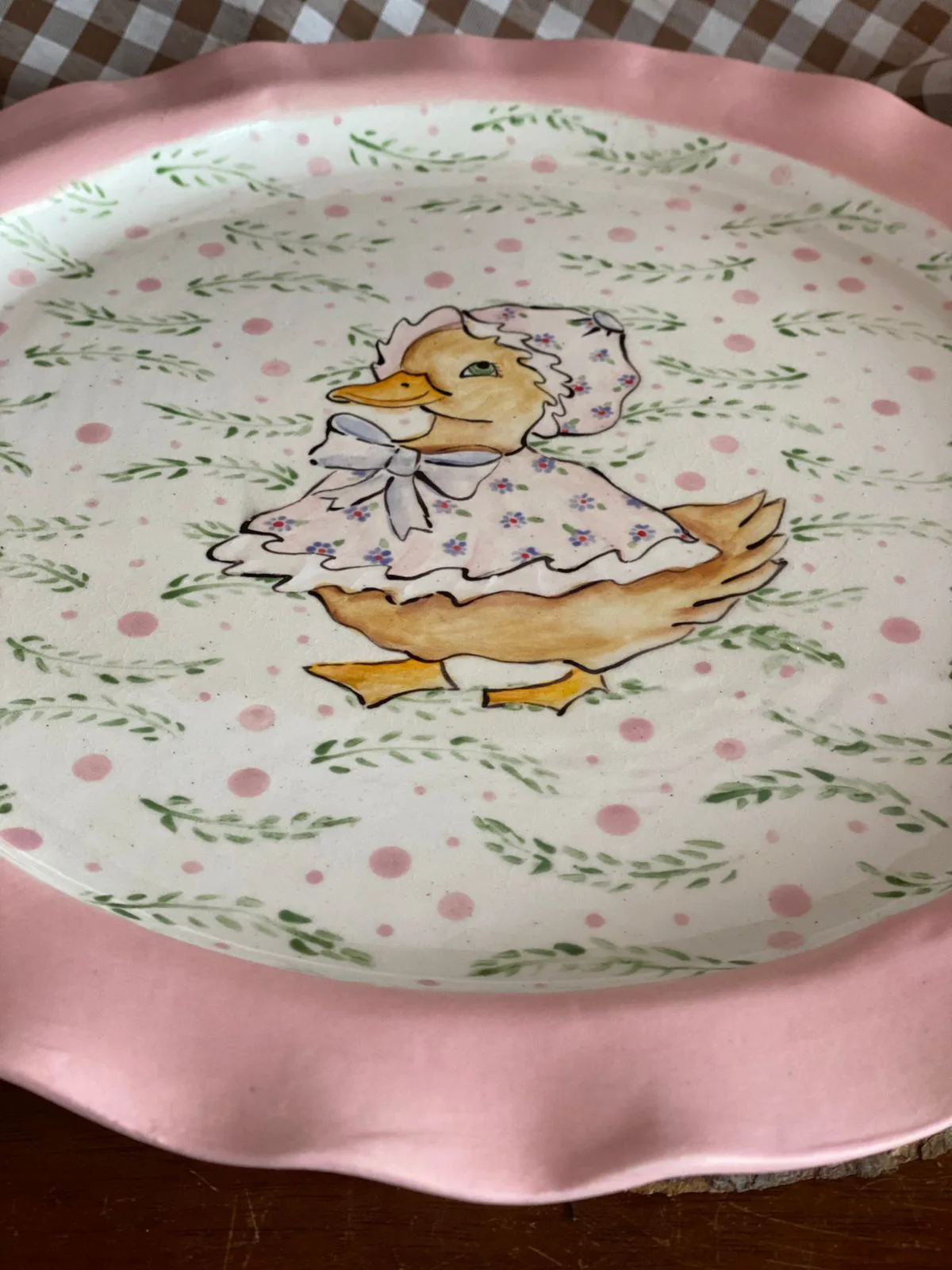 Prato Patinha Rosa 32cm - Imagem 2