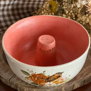 Forma Para Bolo Afeto (branca e salmão) PEÇA COM PEQUENAS MANCHAS NO INTERIOR